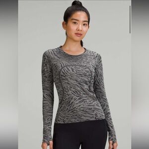 Lululemon Swiftly Tech Long Sleeve Shirt primal Clash Black / Gull Grey